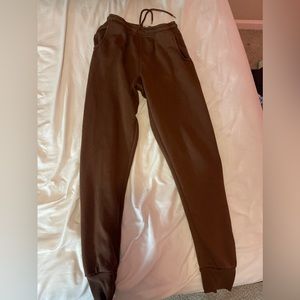 brown sweat pants